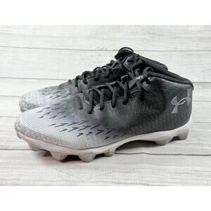 Under Armour Men’s Spotlight Franchise Rm 4.0 Black Silver Football Cleats Sz 13